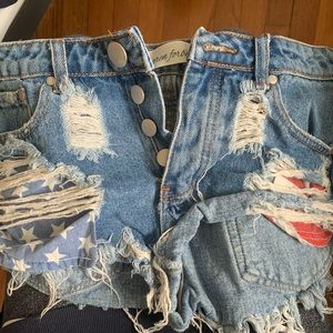 American flag shorts from boutique